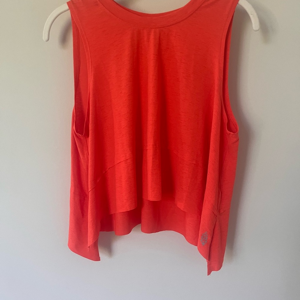 Vibrant Orange Sleeveless Top